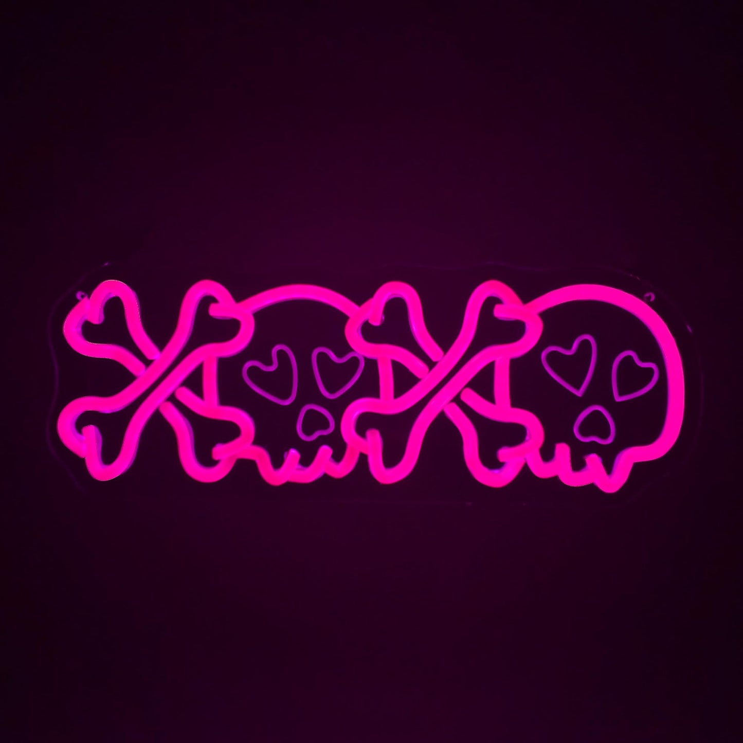 NewbeePlus XOXO Valentines Day Neon Sign Skull USB Powered LED Neon Light for Room Wall Decor Valentines Day Wedding Anniversary Bedroom Birthday Decor