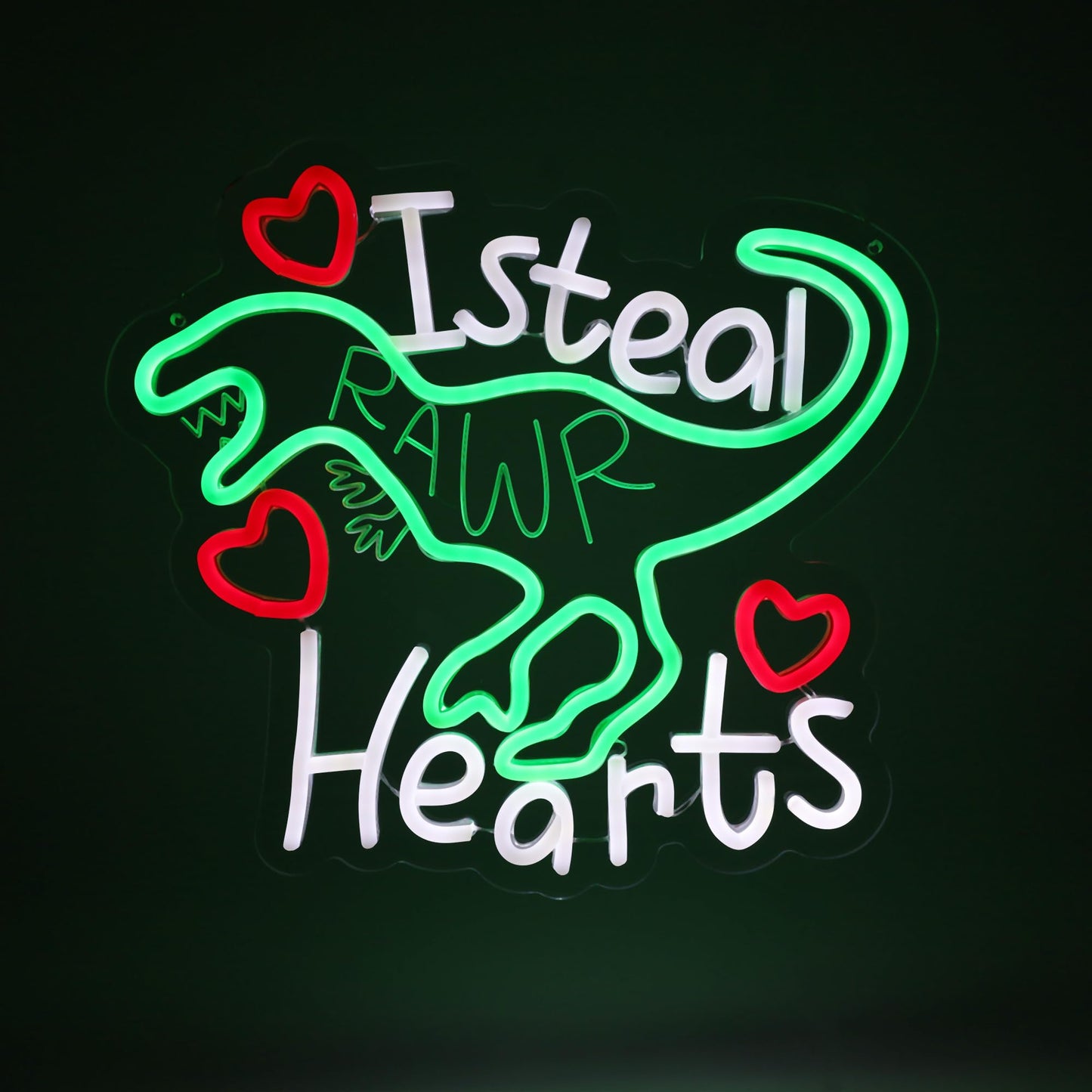 NewbeePlus Dinosaur Neon Sign Decor USB Powered LED Neon Light for Room Wall Decor Wedding Anniversary Bedroom