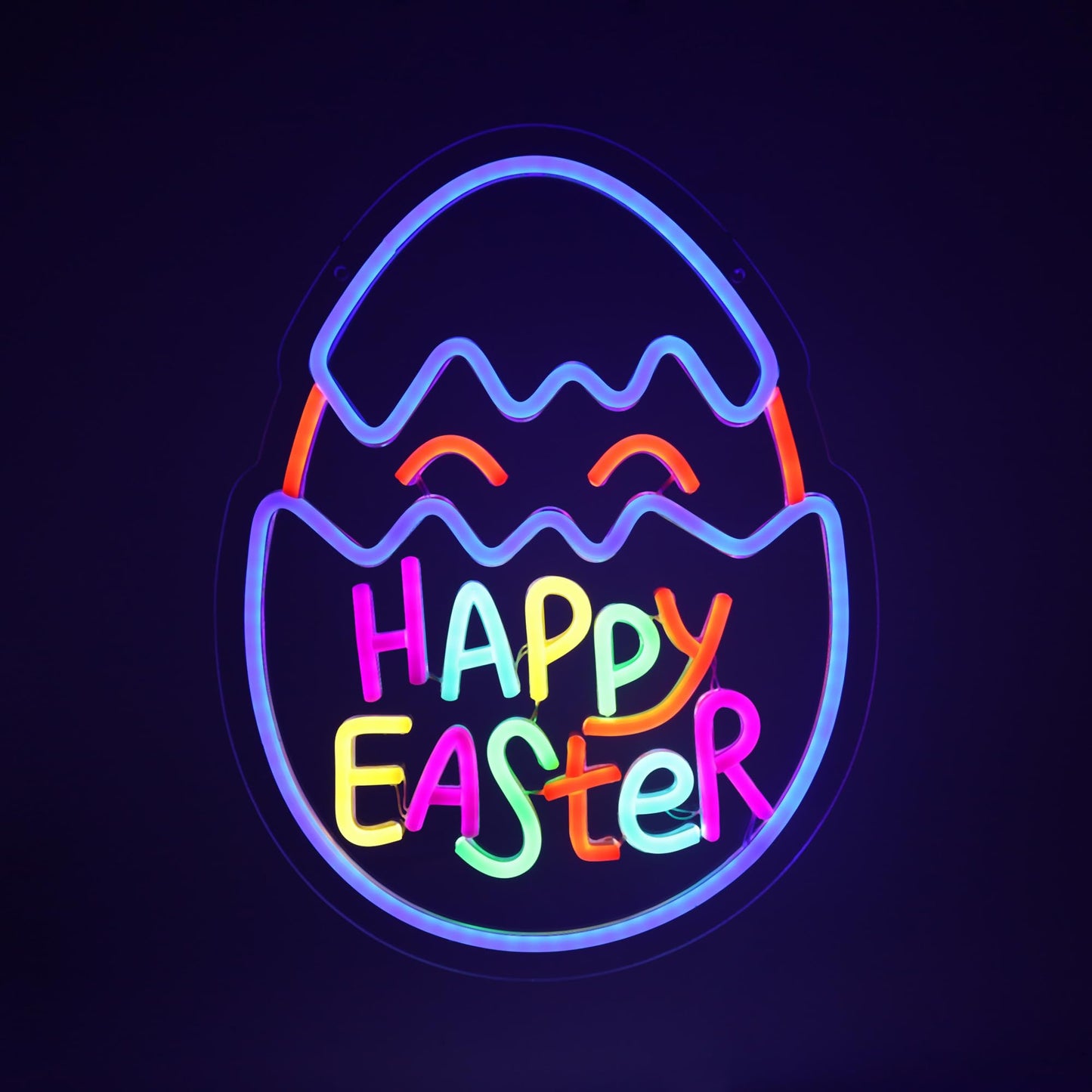 NewbeePlus Neon Easter Eggs Sign Easter Neon Light for Room Wall Decor Easter Decorations Easter Gift