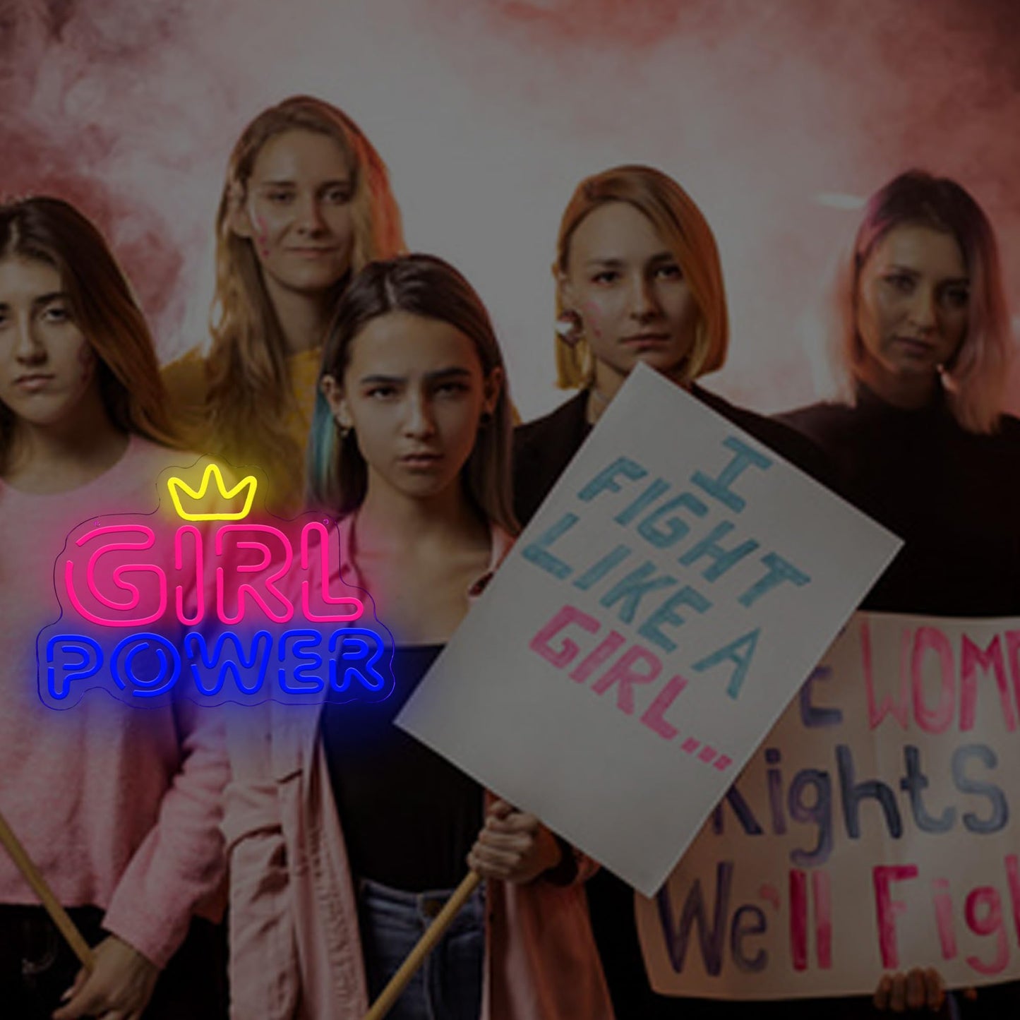 Girl Power Neon Sign Girl Neon Light Sign for Girls Bedroom Pub Cafe Recreation Room Wall Decor