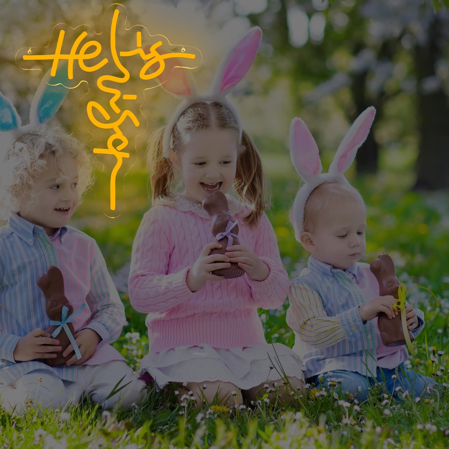 He Is Risen Neon Sign Easter Neon Light for Room Wall Decor Easter Decorations Easter Gift