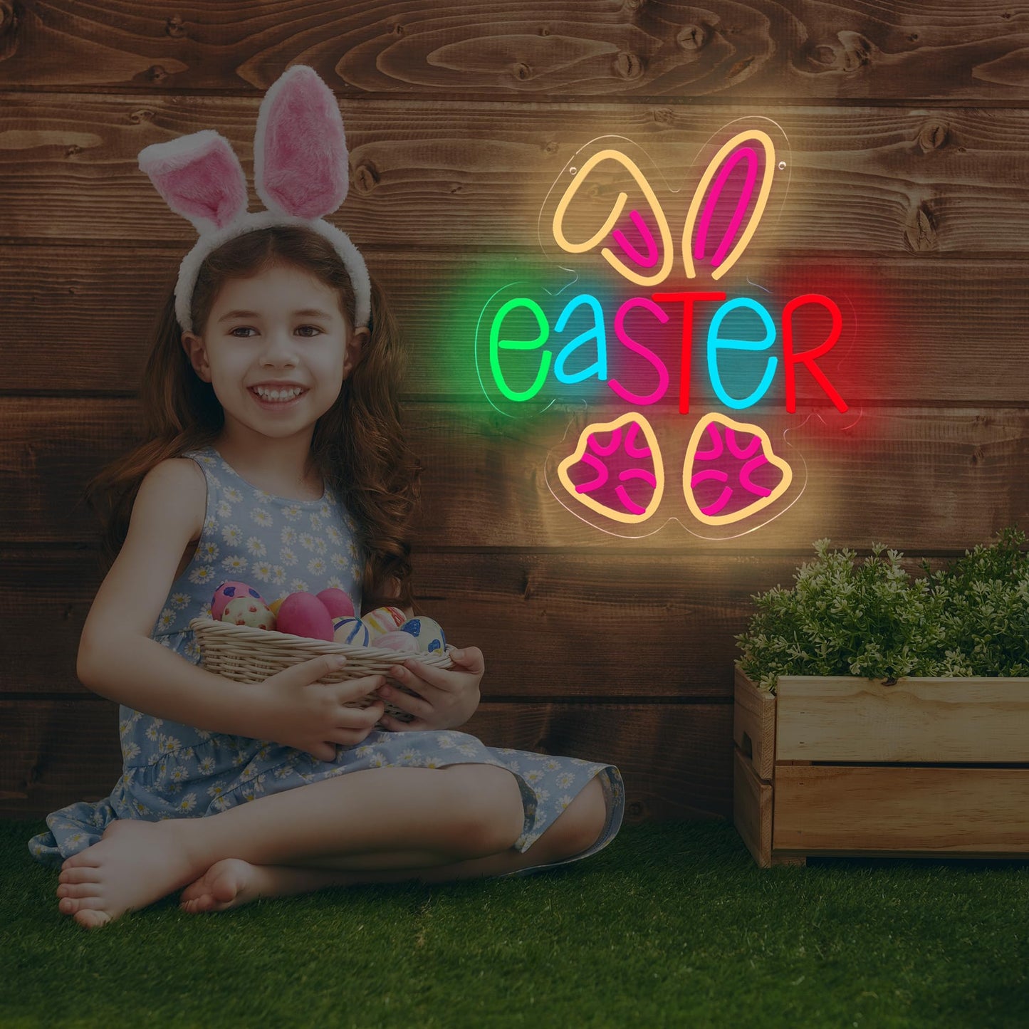 Easter Neon Sign Easter Neon Light for Room Wall Decor Easter Decorations Easter Gift