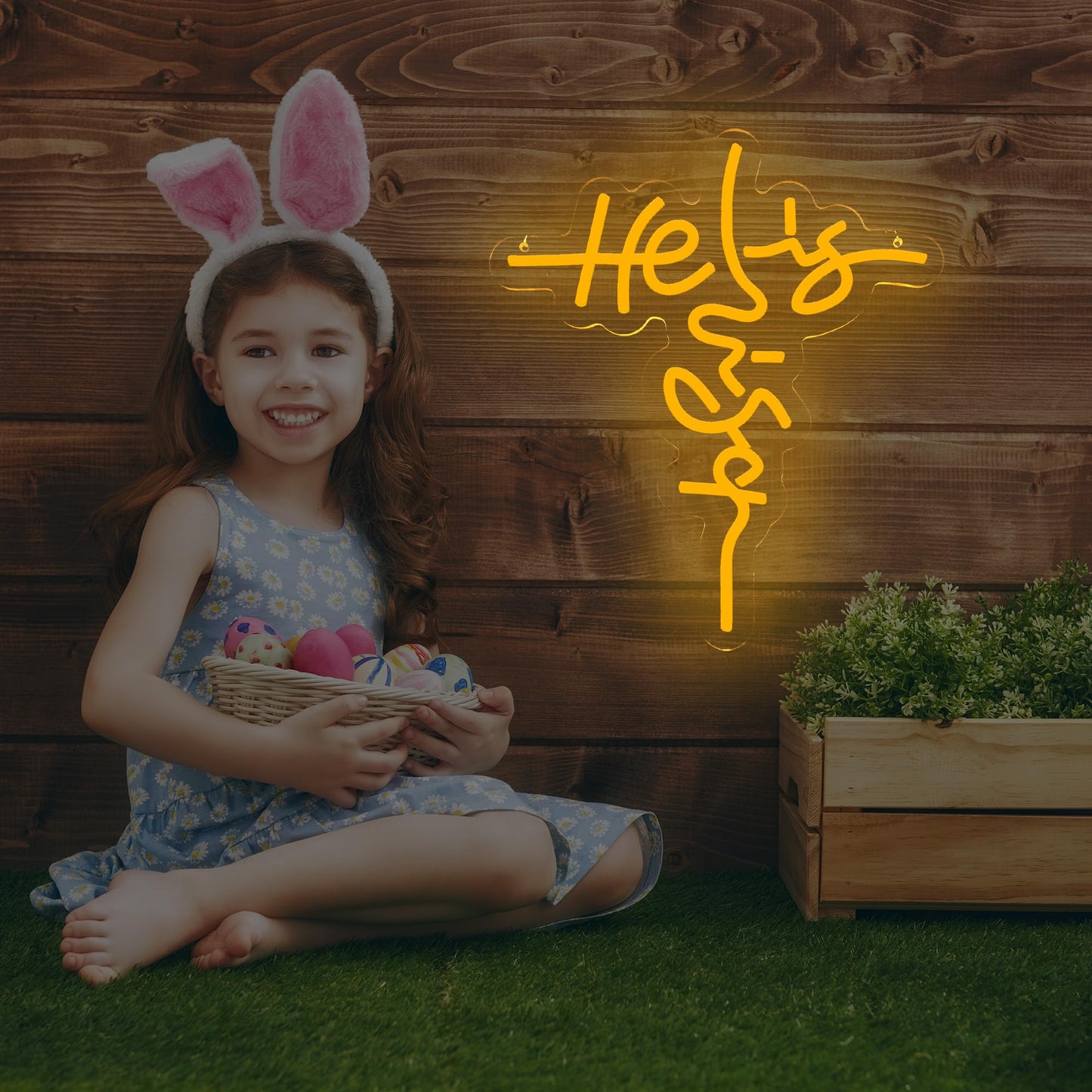 He Is Risen Neon Sign Easter Neon Light for Room Wall Decor Easter Decorations Easter Gift